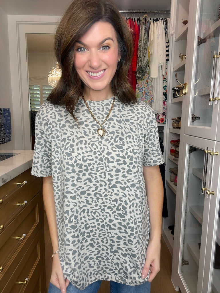 Carefree Spots Tee in Gray