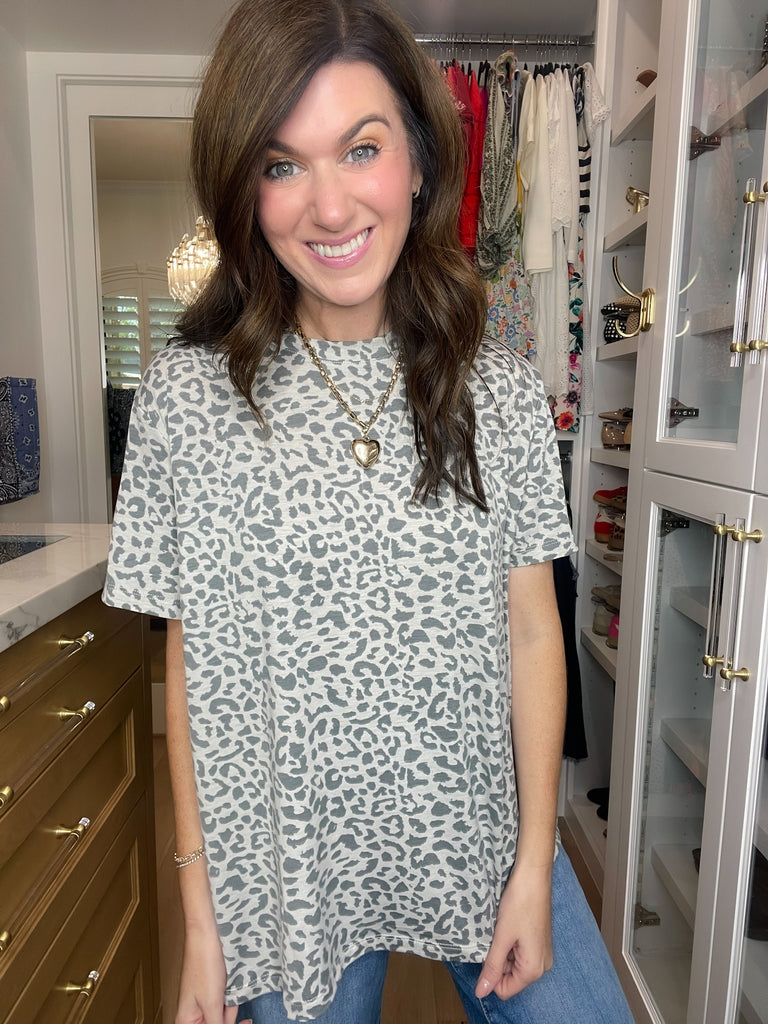 Carefree Spots Tee in Gray