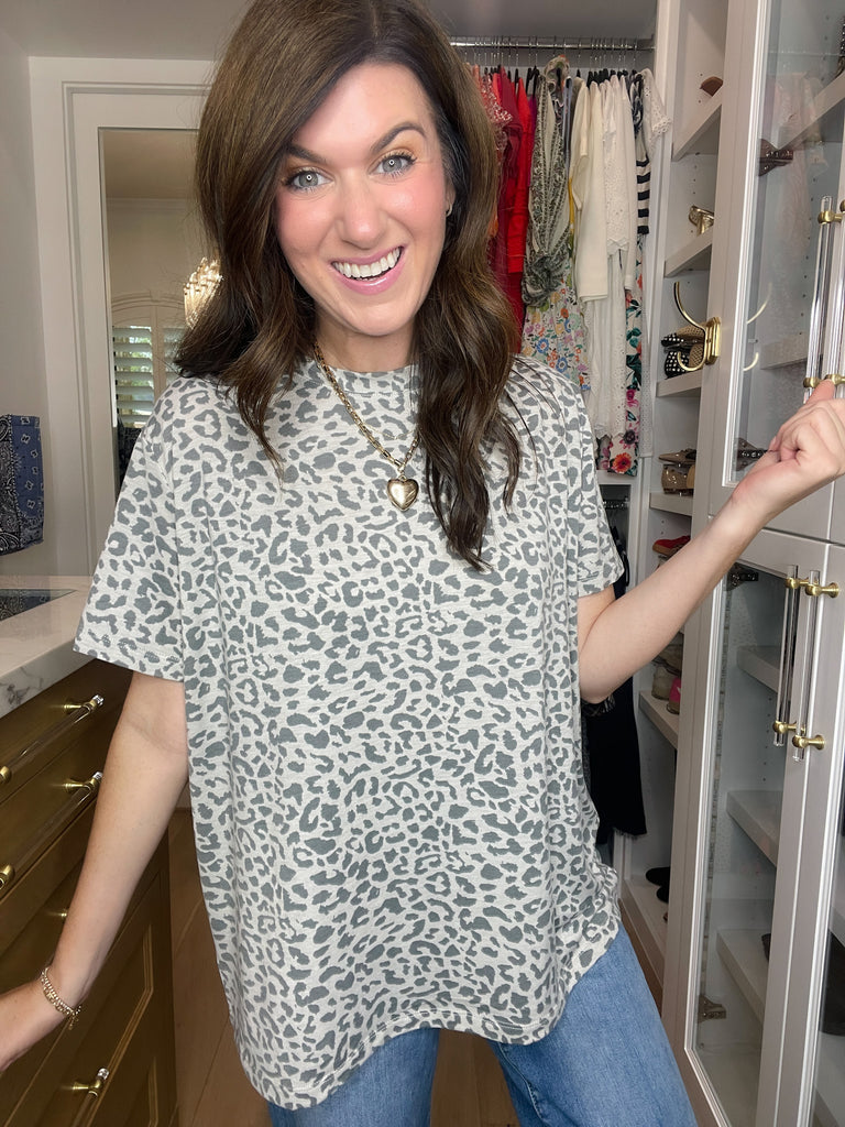 Carefree Spots Tee in Gray