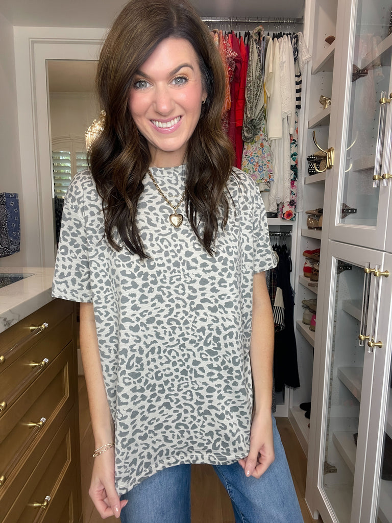 Carefree Spots Tee in Gray