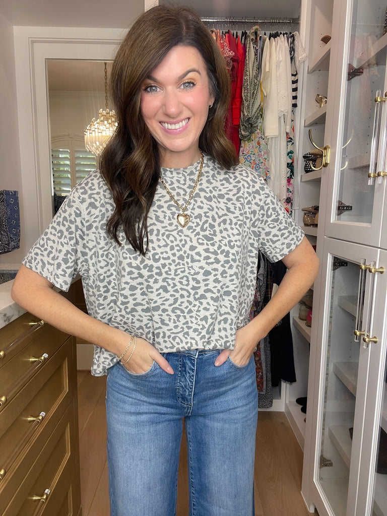 Carefree Spots Tee in Gray