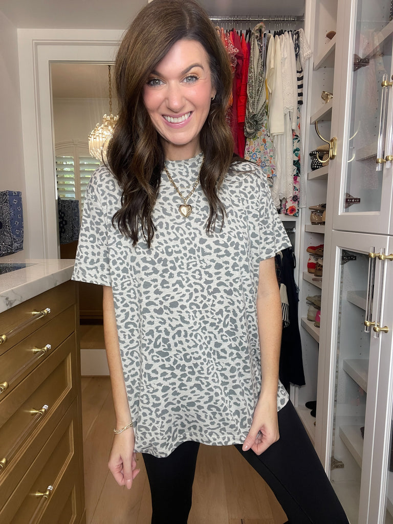 Carefree Spots Tee in Gray