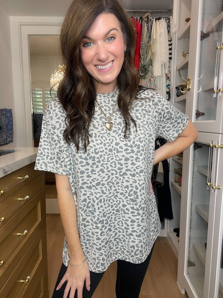 Carefree Spots Tee in Gray