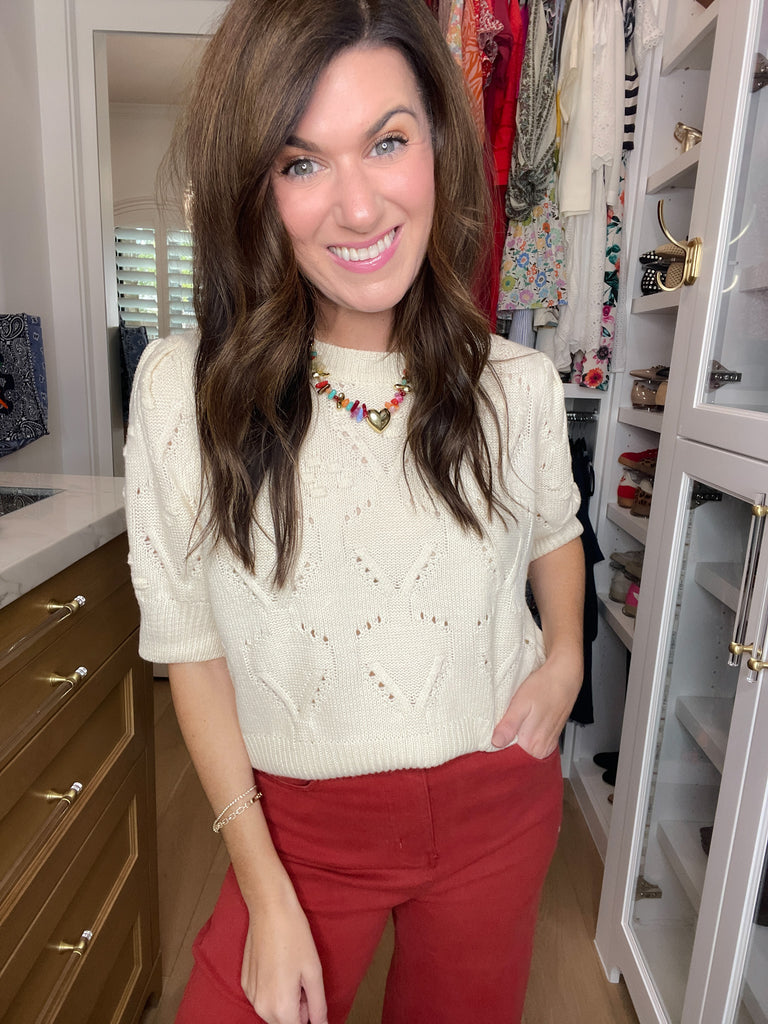 Sweet Stitches Sweater in Natural