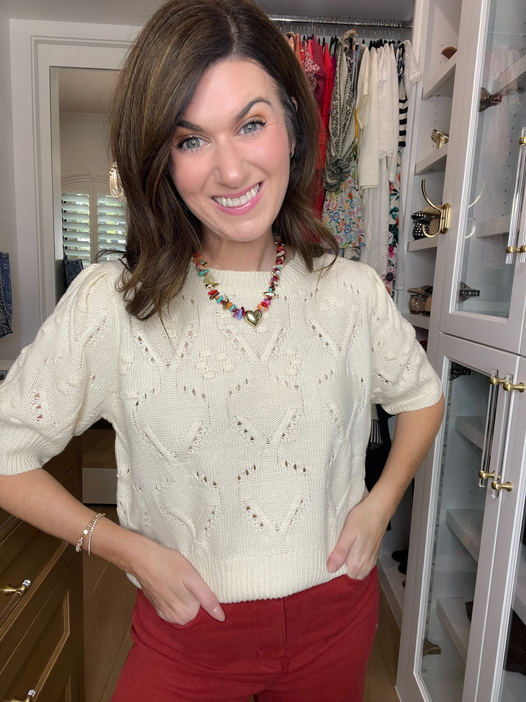 Sweet Stitches Sweater in Natural