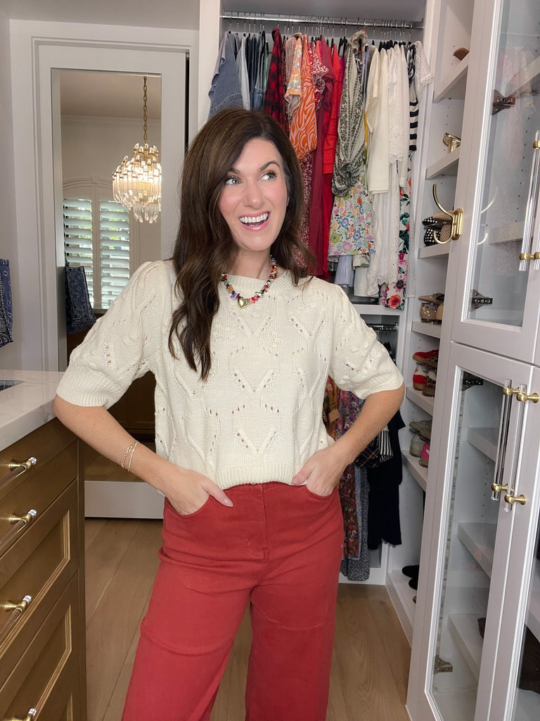 Sweet Stitches Sweater in Natural