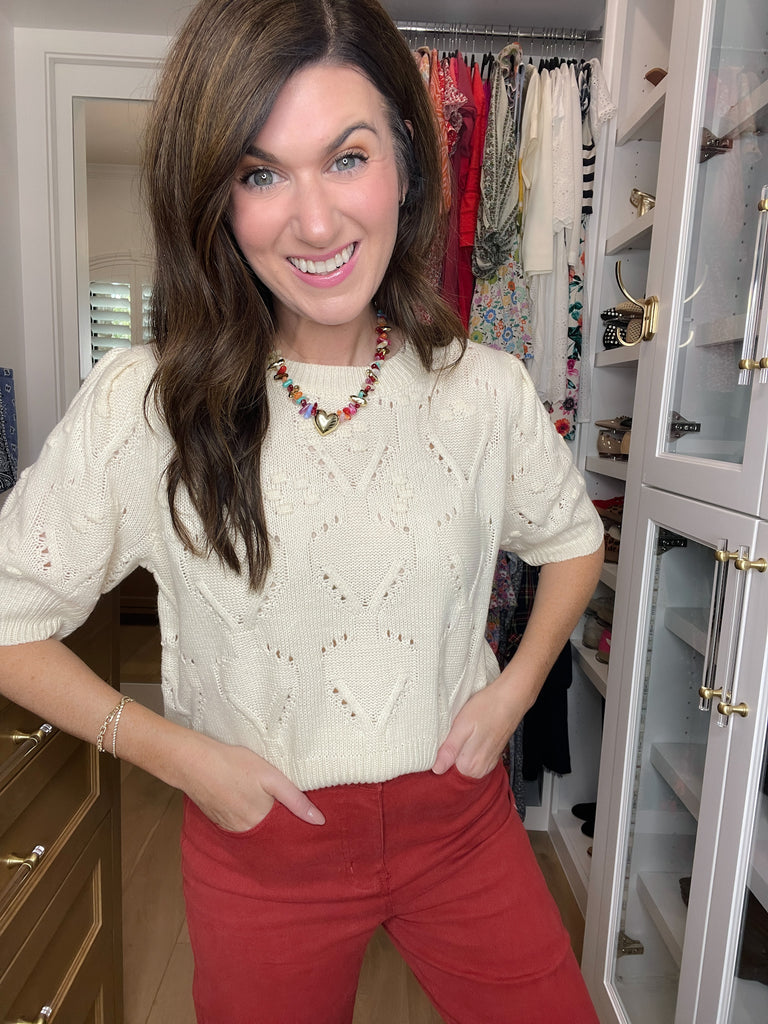 Sweet Stitches Sweater in Natural