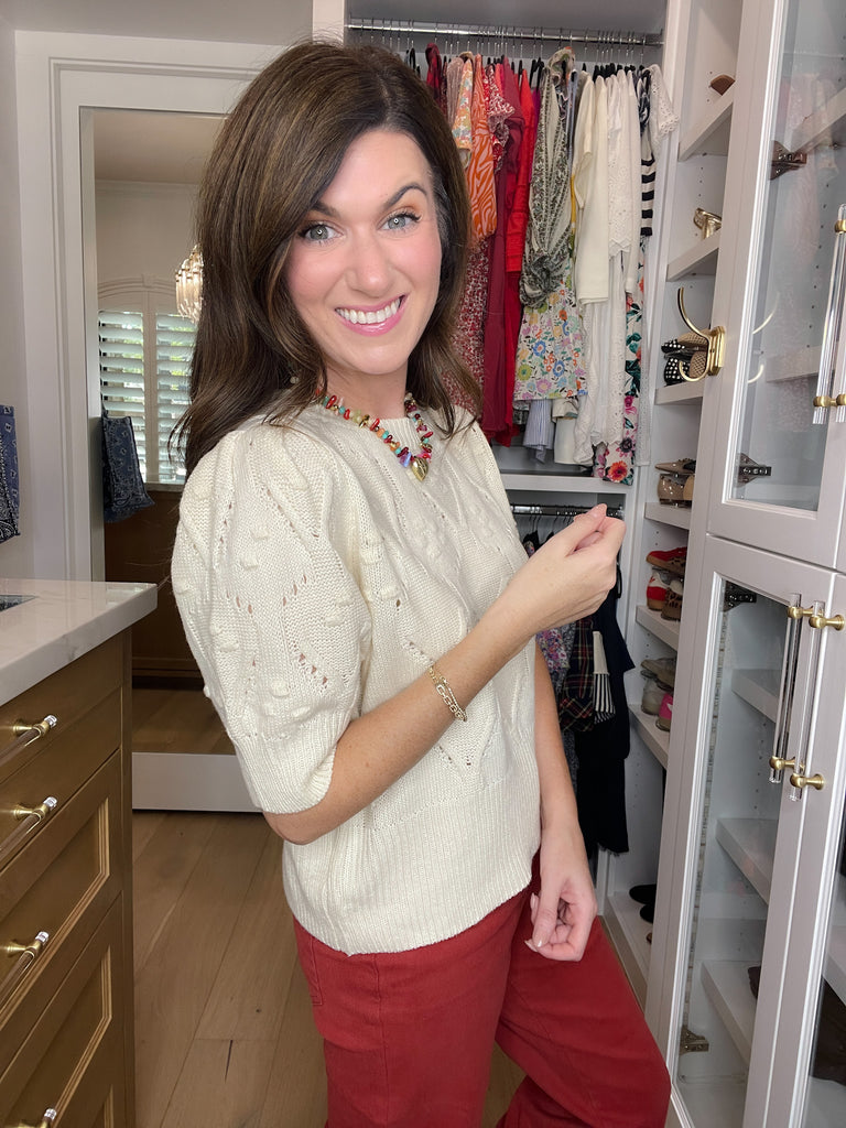 Sweet Stitches Sweater in Natural