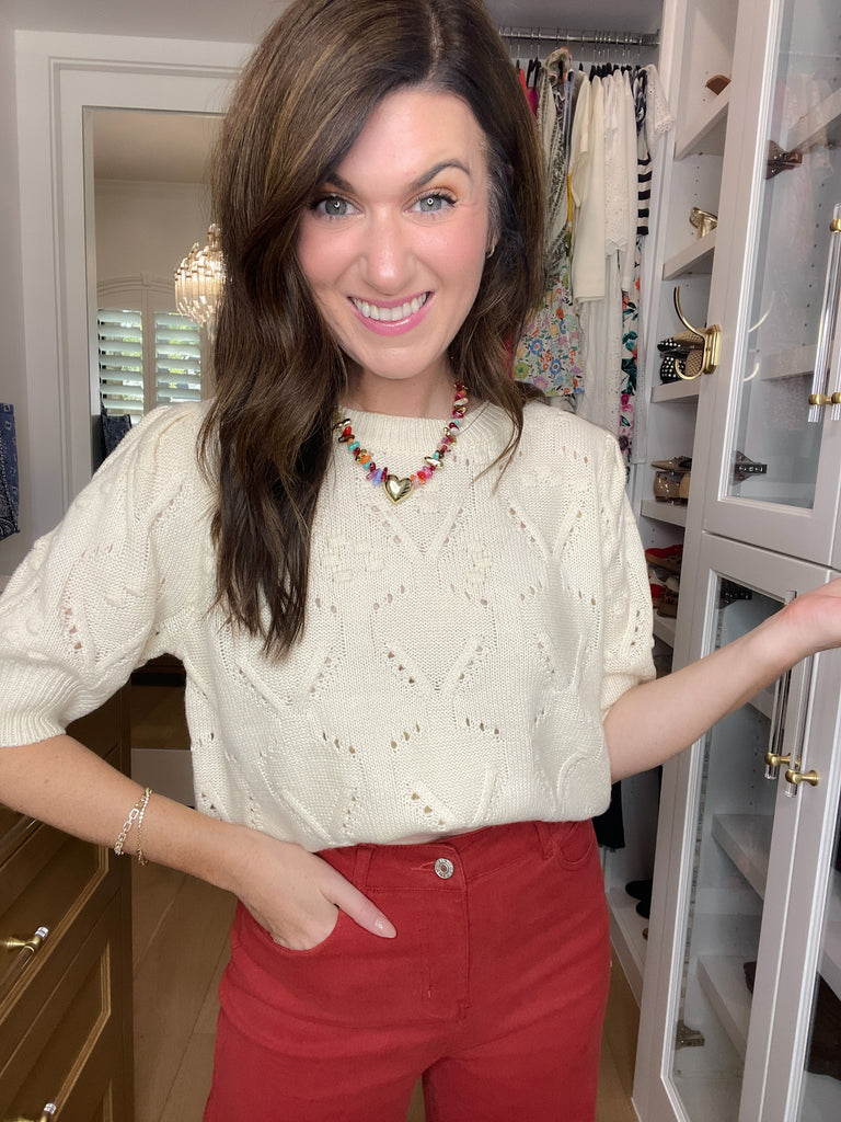 Sweet Stitches Sweater in Natural