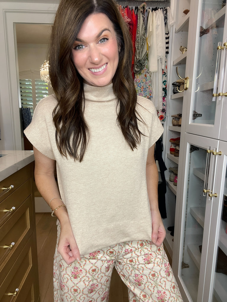 Polished Ease Top in Oatmeal