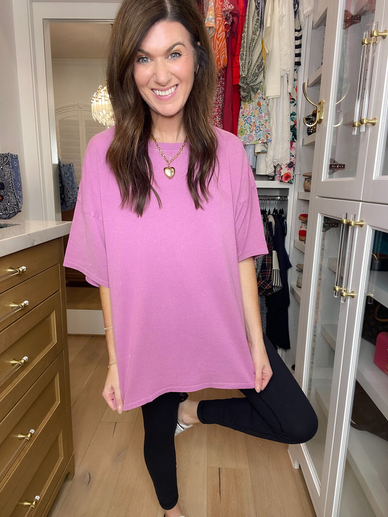 Endless Ease Oversized Tee in Orchid