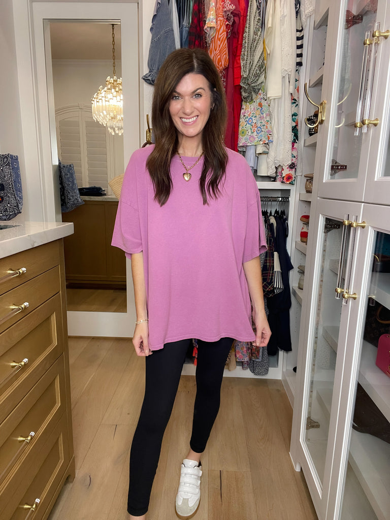 Endless Ease Oversized Tee in Orchid
