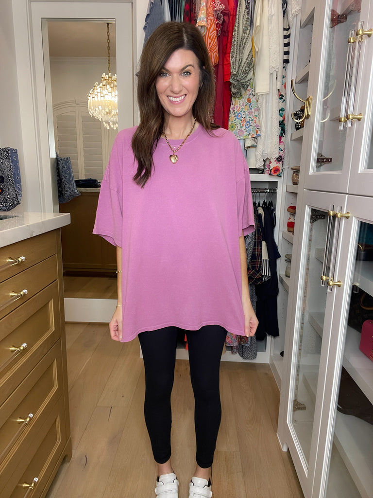 Endless Ease Oversized Tee in Orchid