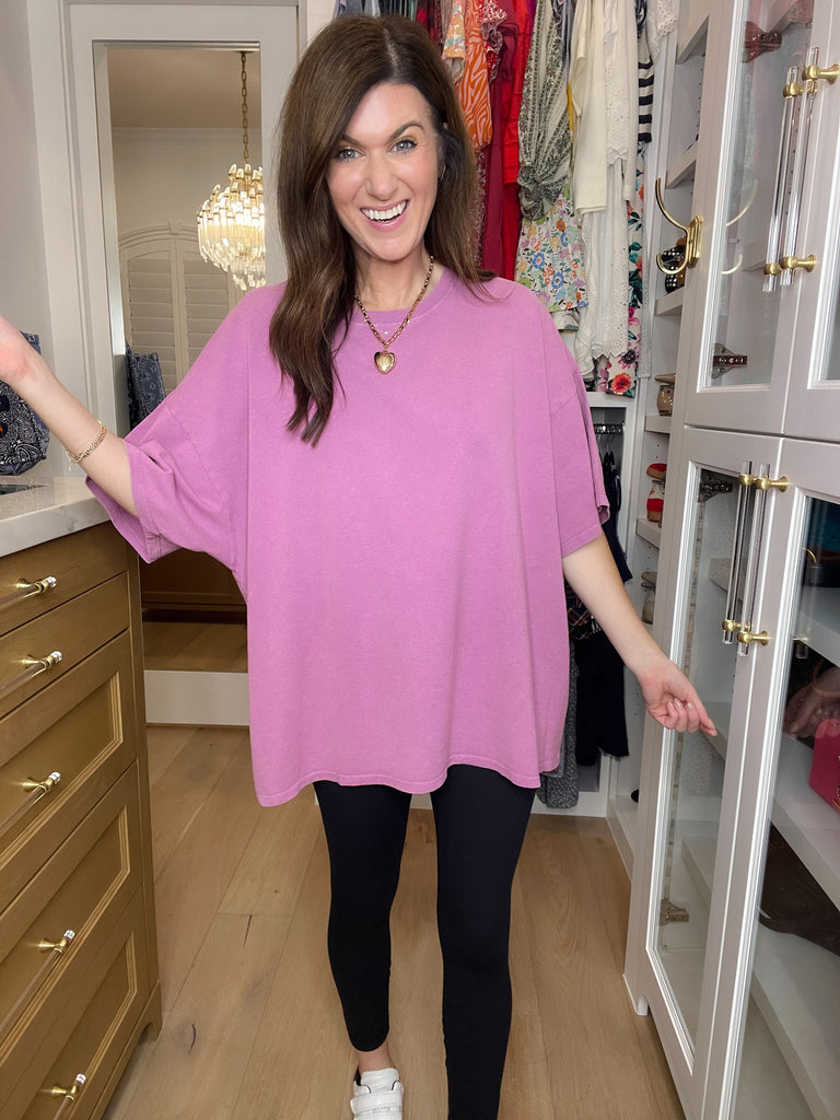 Endless Ease Oversized Tee in Orchid