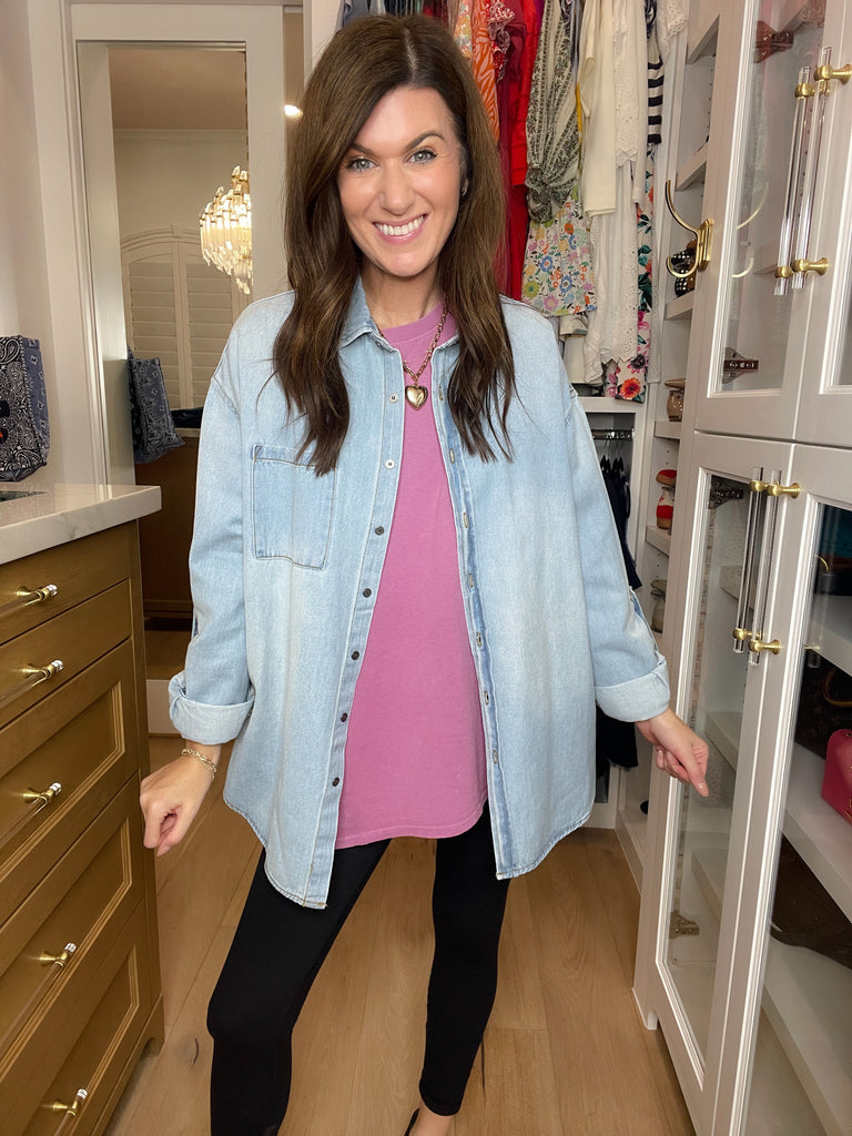 Endless Ease Oversized Tee in Orchid