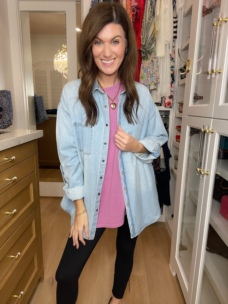 Endless Ease Oversized Tee in Orchid