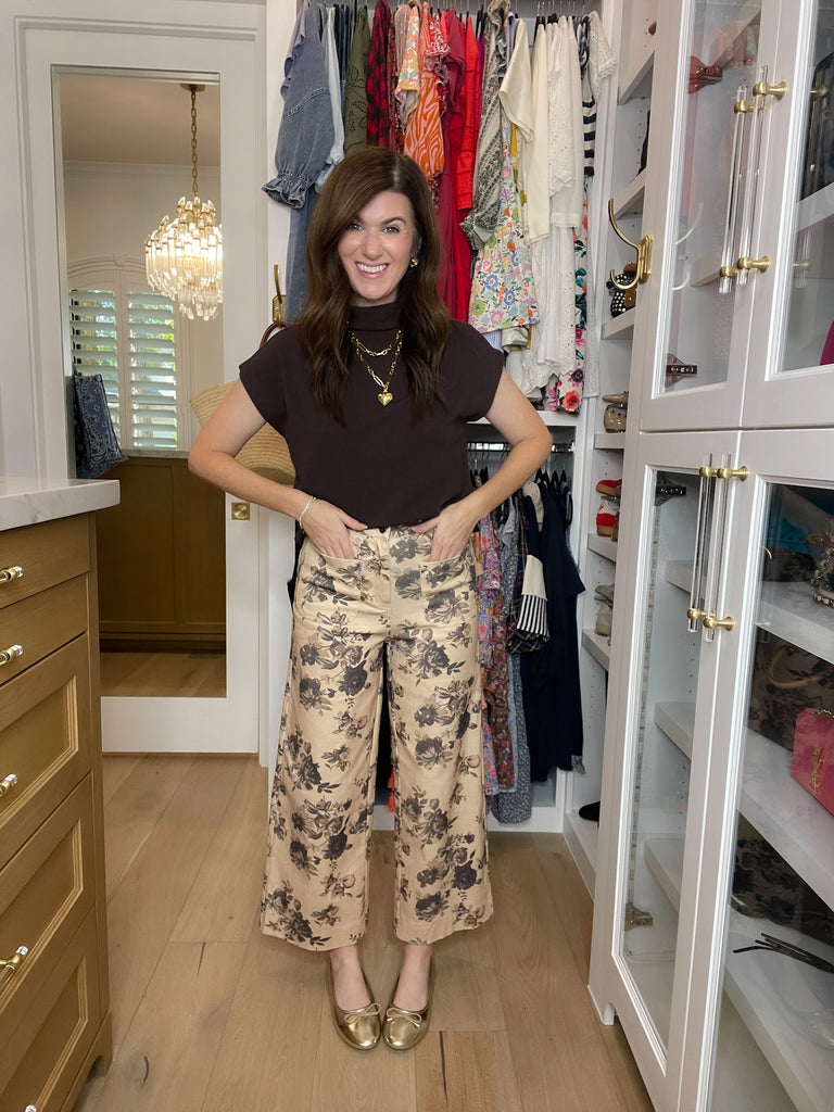 Wildflower Way Jeans in Taupe