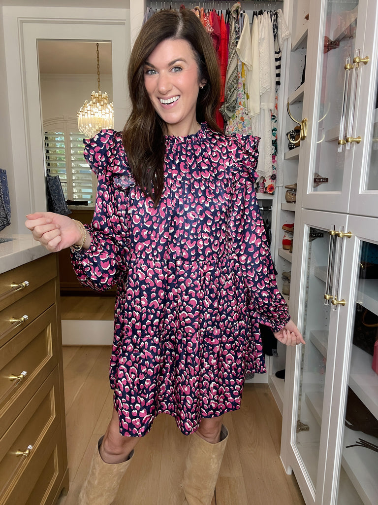 Social Hour Dress in Navy