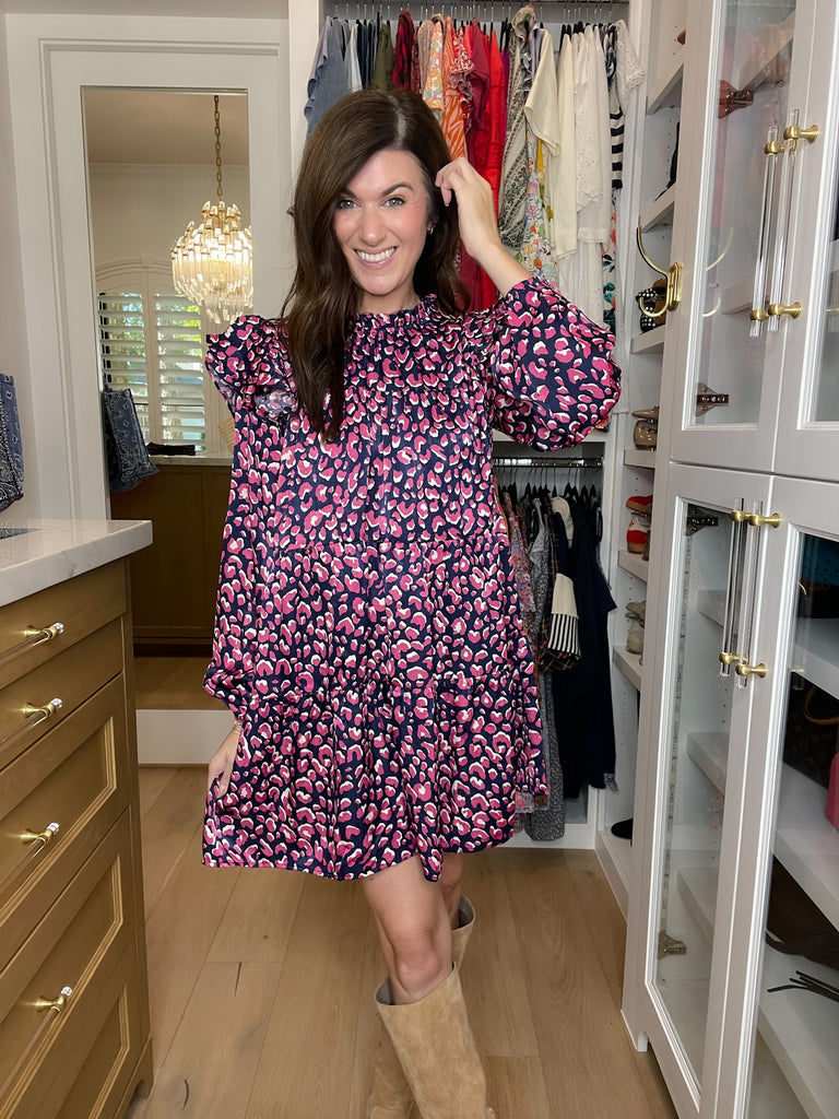 Social Hour Dress in Navy