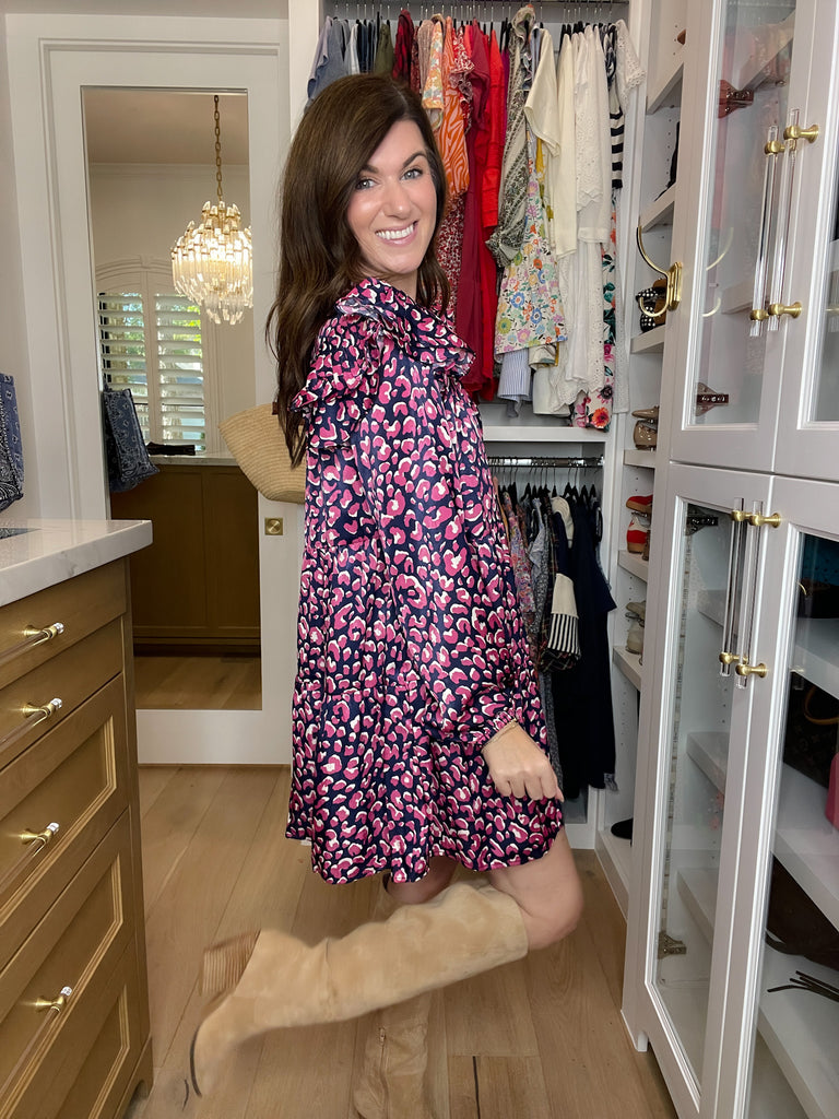 Social Hour Dress in Navy