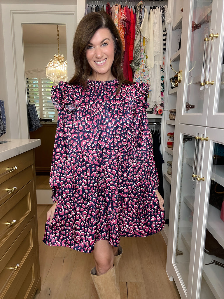 Social Hour Dress in Navy