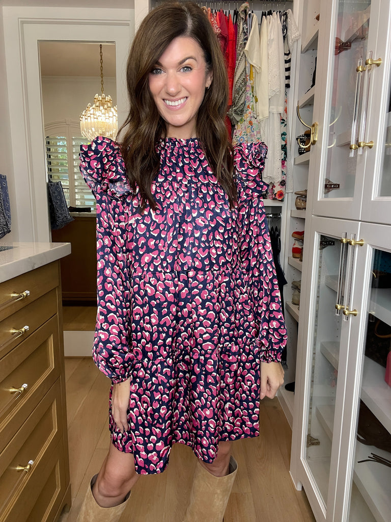 Social Hour Dress in Navy