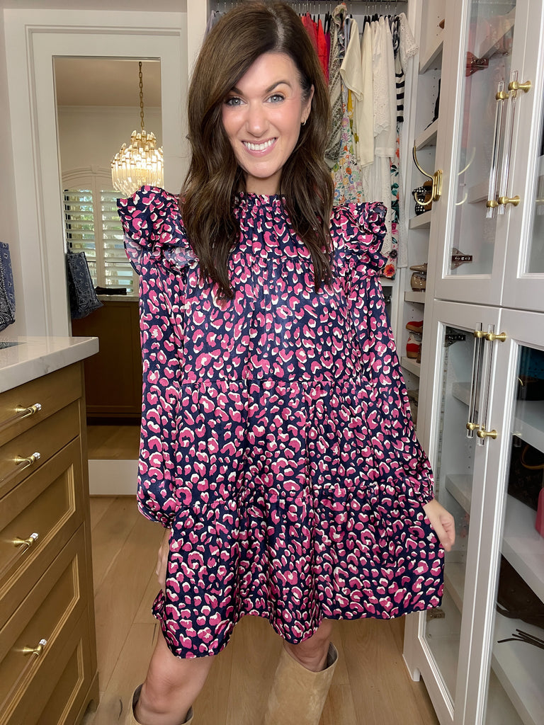 Social Hour Dress in Navy