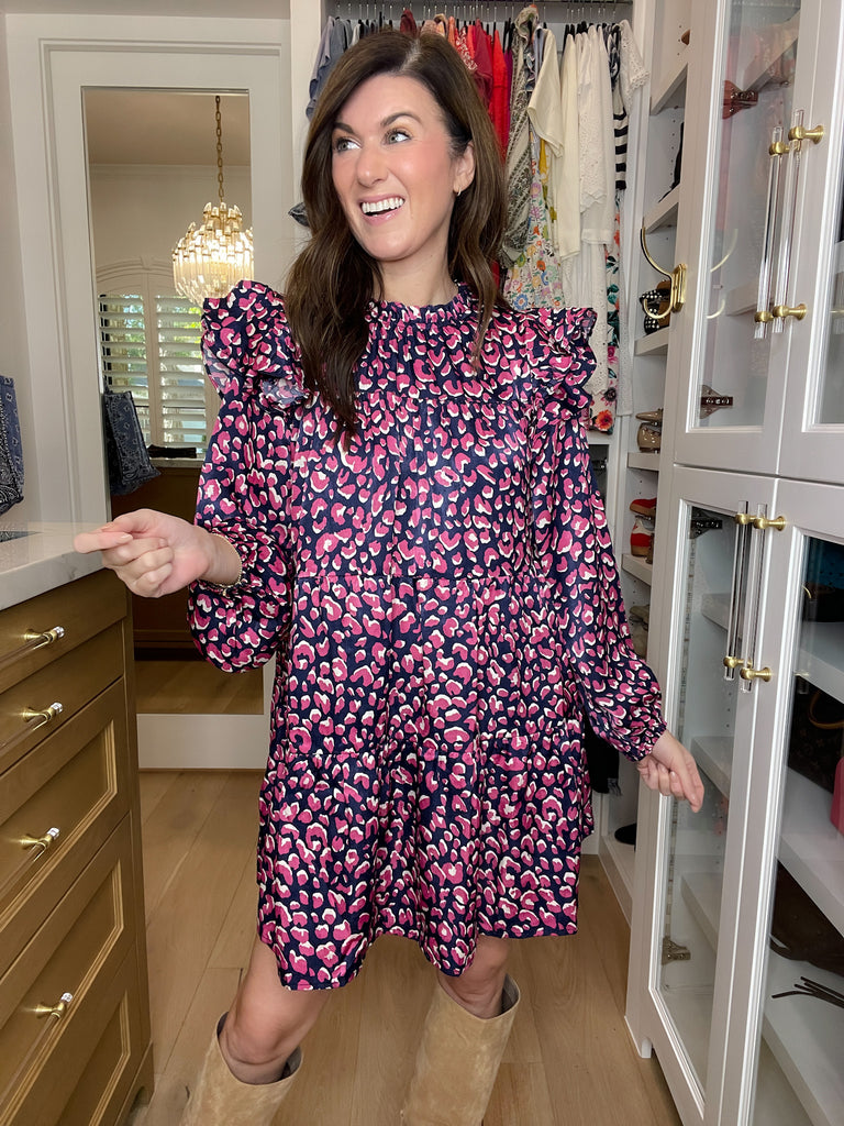 Social Hour Dress in Navy