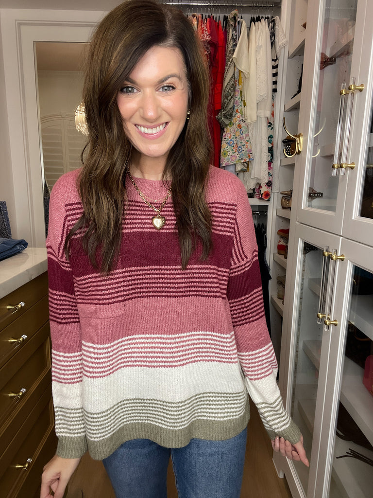 Rosewood Stripe Sweater