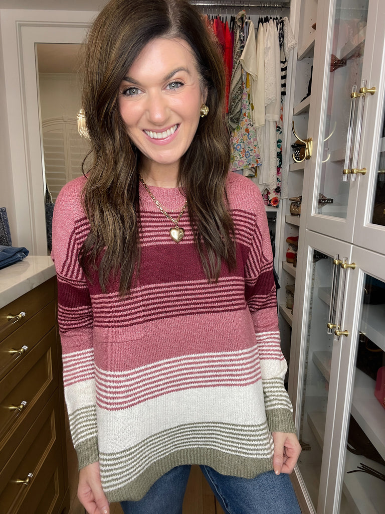 Rosewood Stripe Sweater