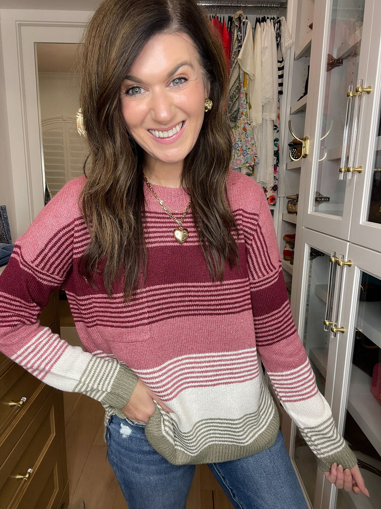 Rosewood Stripe Sweater