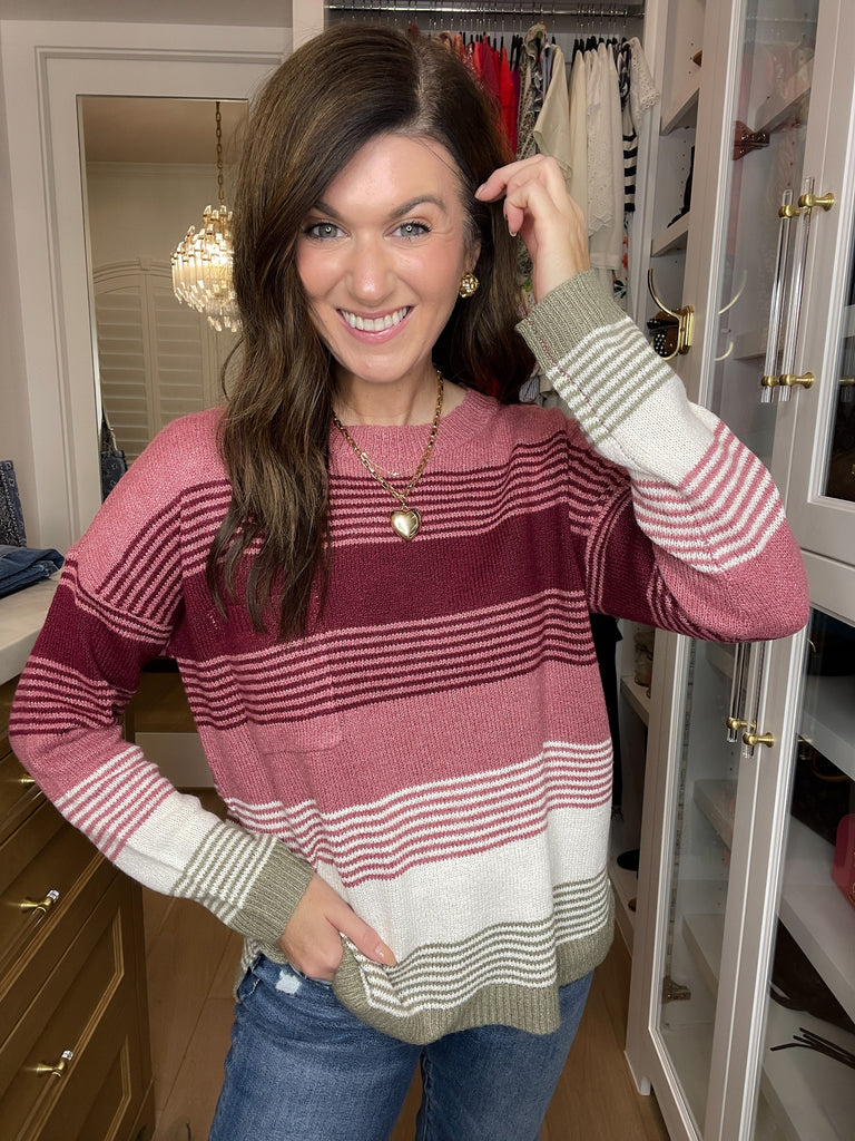 Rosewood Stripe Sweater