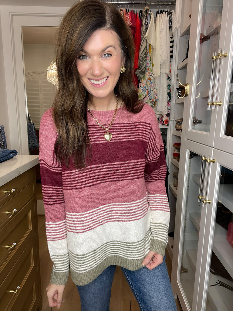 Rosewood Stripe Sweater
