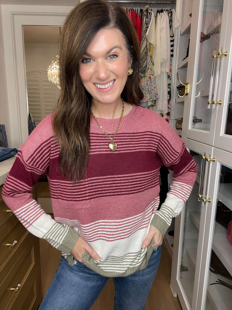 Rosewood Stripe Sweater