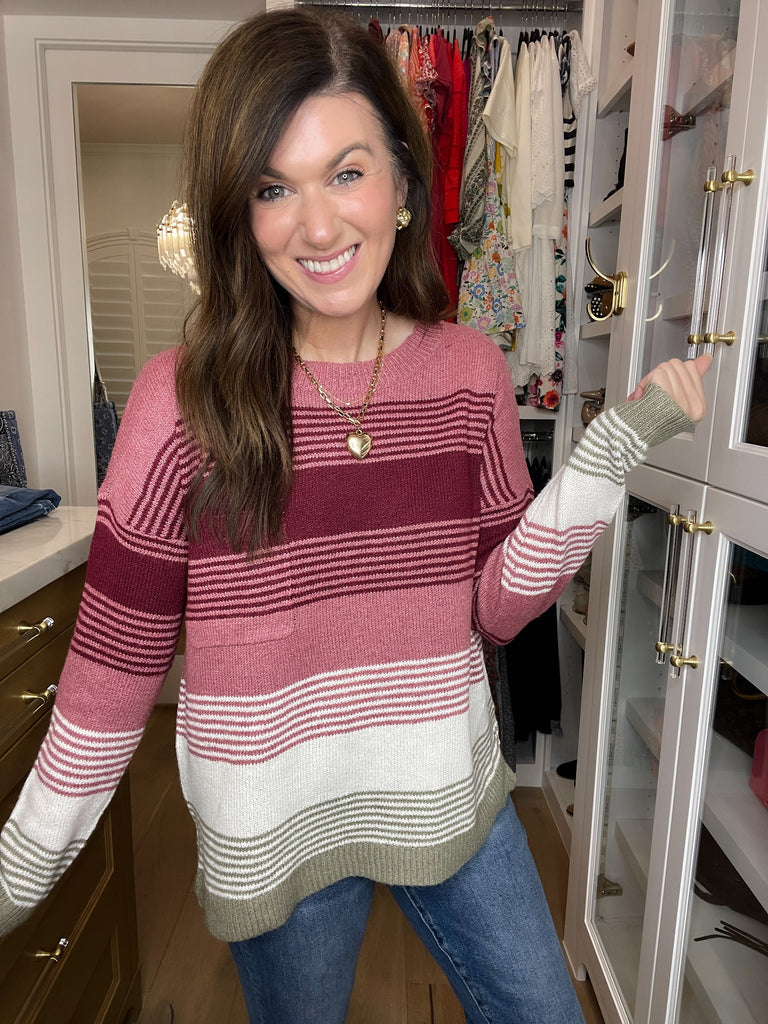 Rosewood Stripe Sweater
