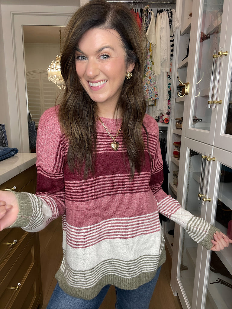 Rosewood Stripe Sweater