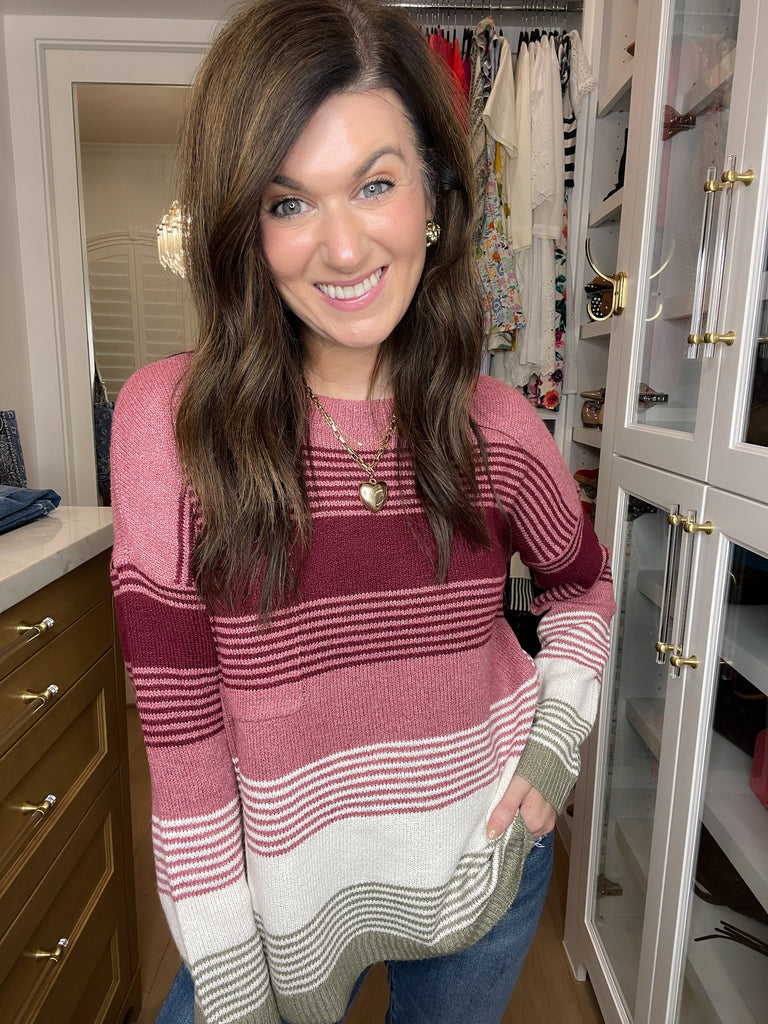 Rosewood Stripe Sweater