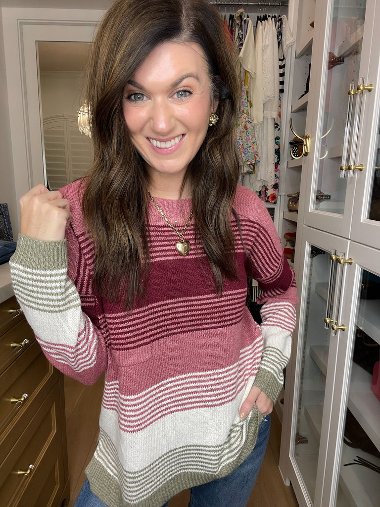 Rosewood Stripe Sweater