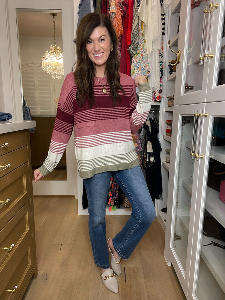 Rosewood Stripe Sweater