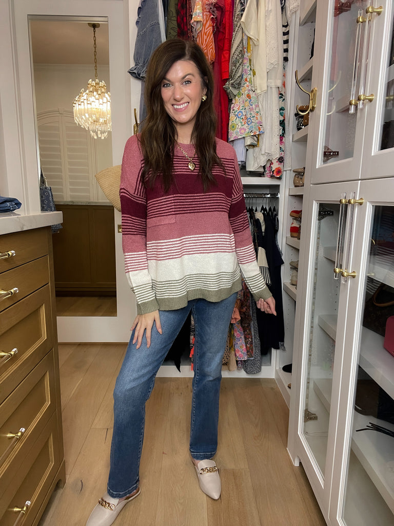 Rosewood Stripe Sweater