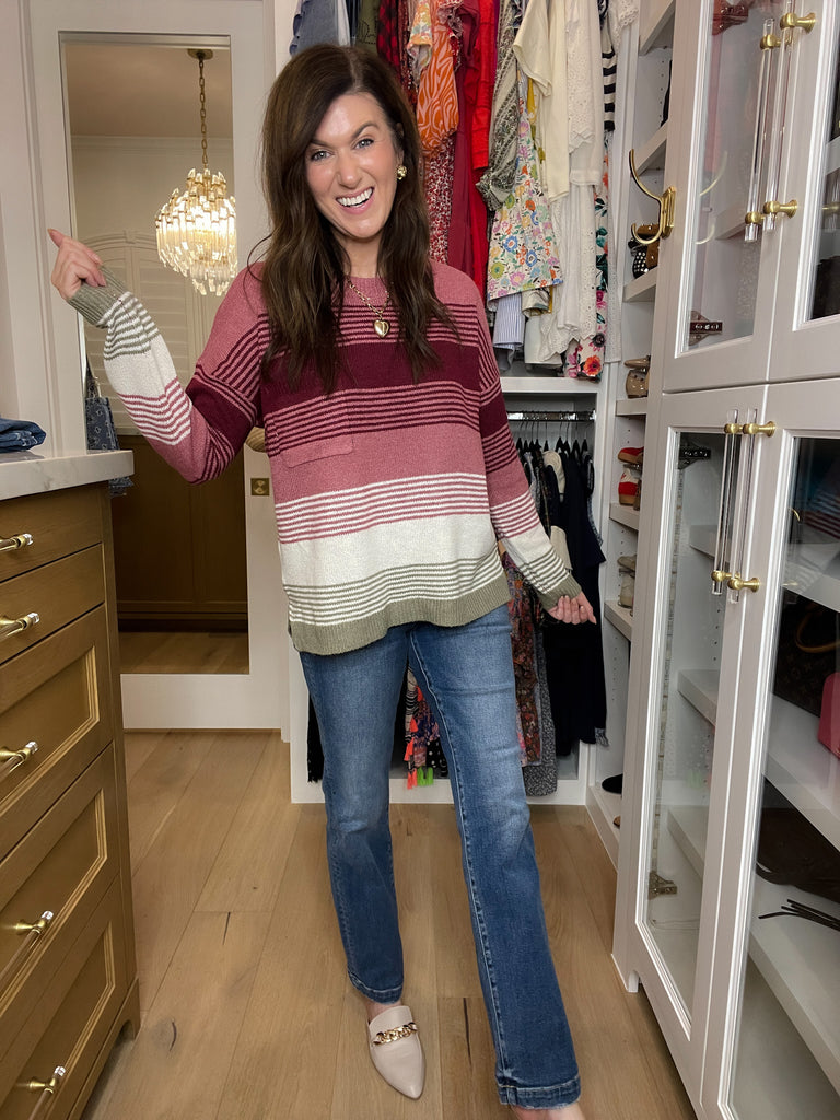 Rosewood Stripe Sweater