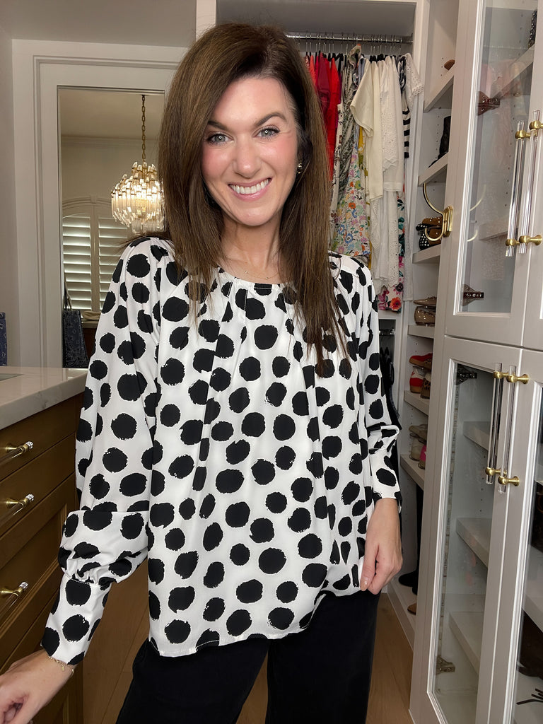 Modern Muse Polka Dot Top