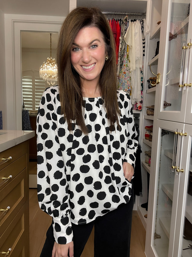 Modern Muse Polka Dot Top