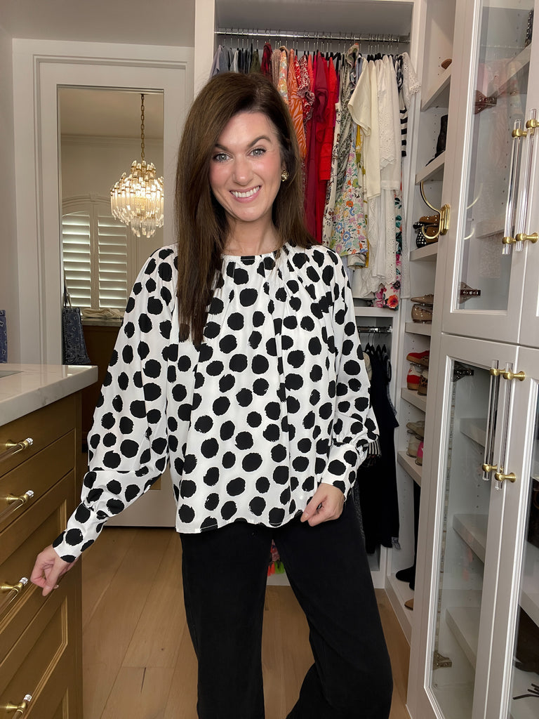 Modern Muse Polka Dot Top