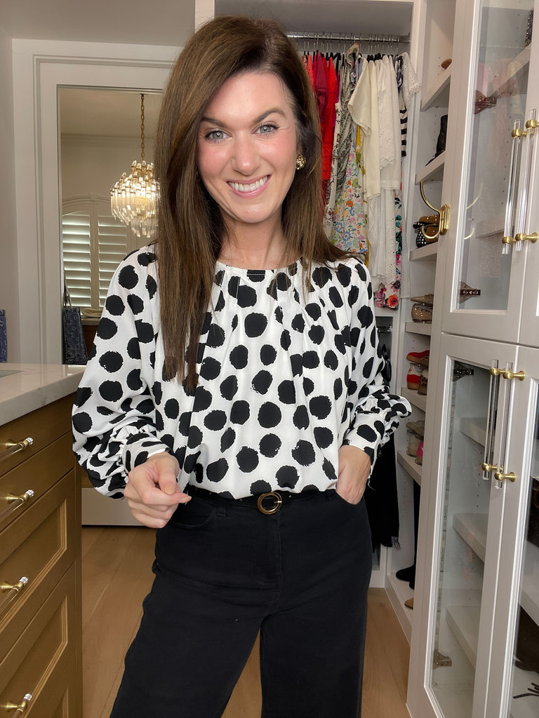 Modern Muse Polka Dot Top