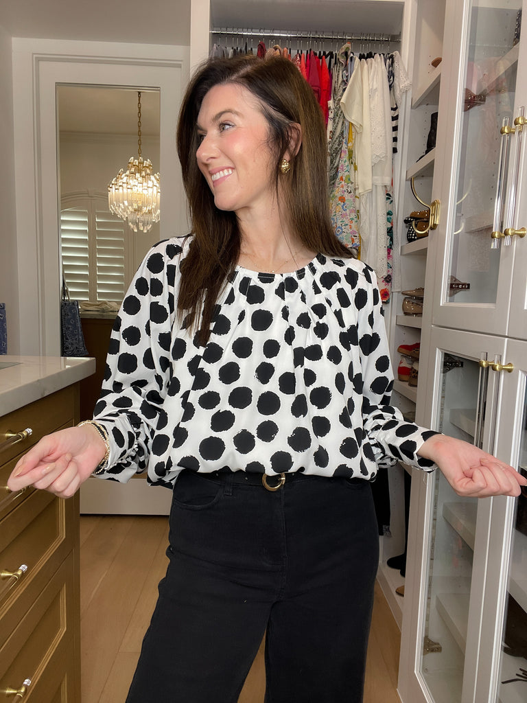 Modern Muse Polka Dot Top