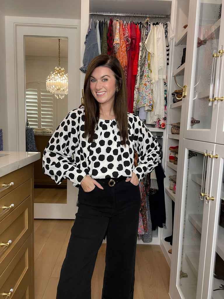 Modern Muse Polka Dot Top