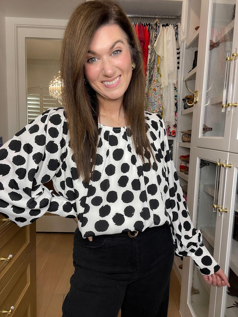 Modern Muse Polka Dot Top