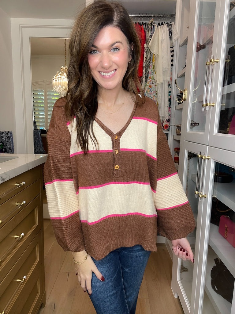 Take Some Time Sweater in Brown