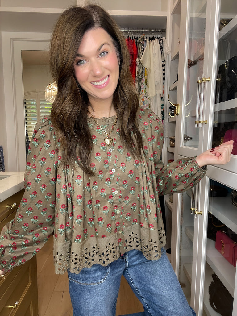 Sweet Briar Button Down Top
